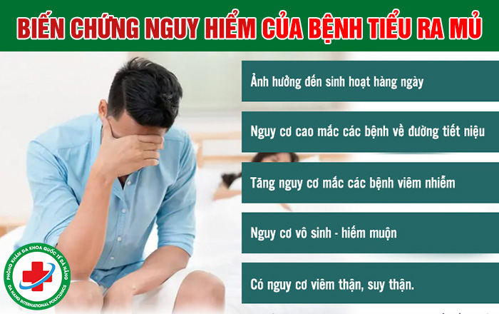 biến chứng nguy hiểm của tiểu ra mủ