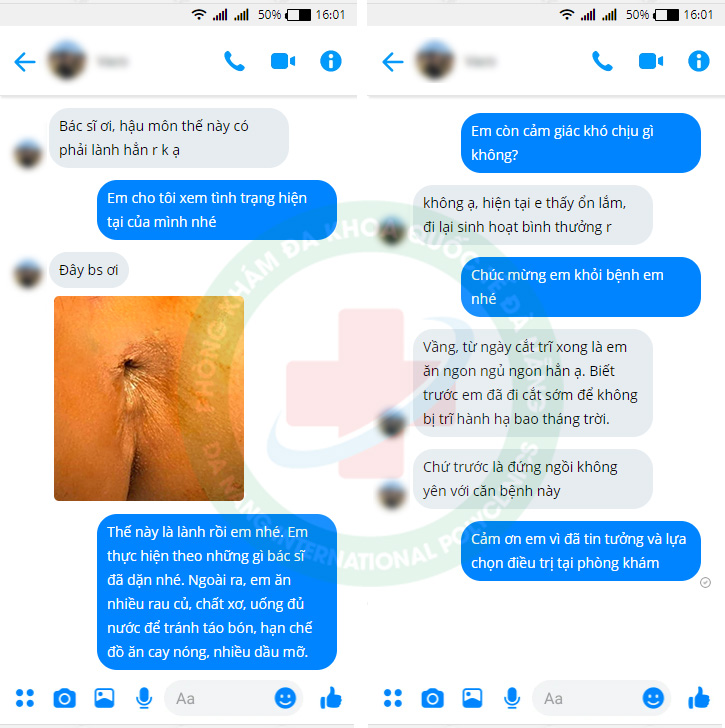 đánh giá của khách hàng khi cắt trĩ